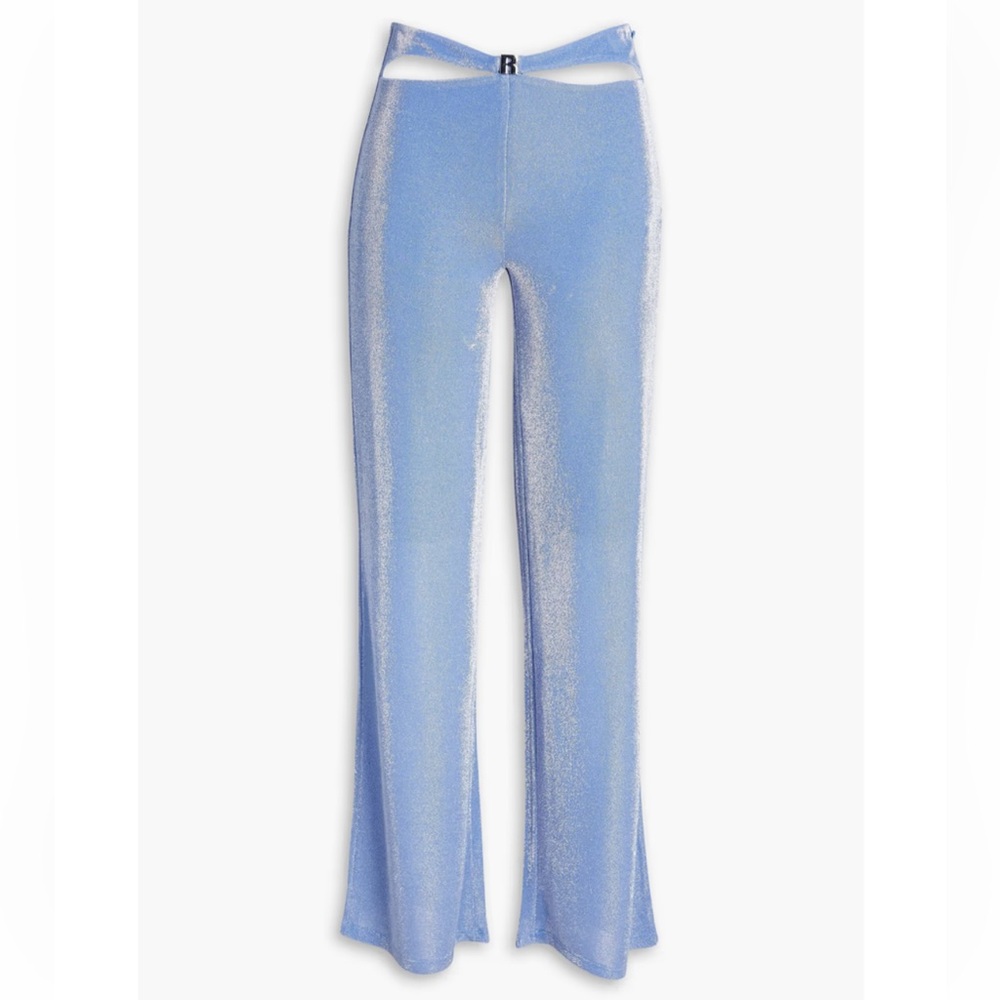 cutout metallic wide leg jersey pants ROTATE